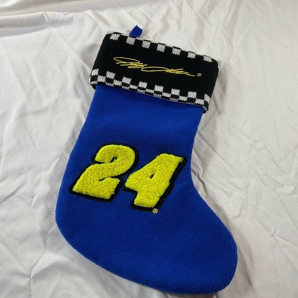 Trevco Jeff Gordon #24 NASCAR Fleece Christmas Stocking Ornament NASCAR Blue
